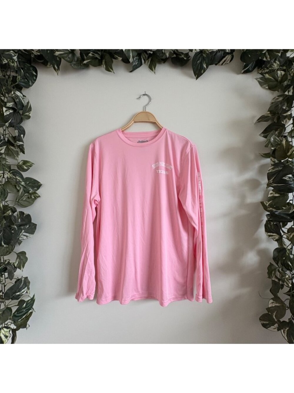 Outback America Performance Athletic Ling Sleeve Shirt Texas Pink Women’s Sz M